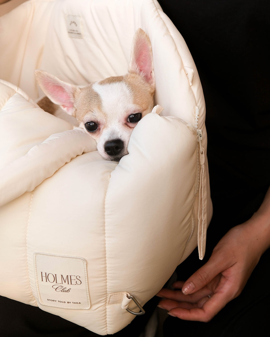 Little Home Voyager - Pet Carrier Bag in Cream