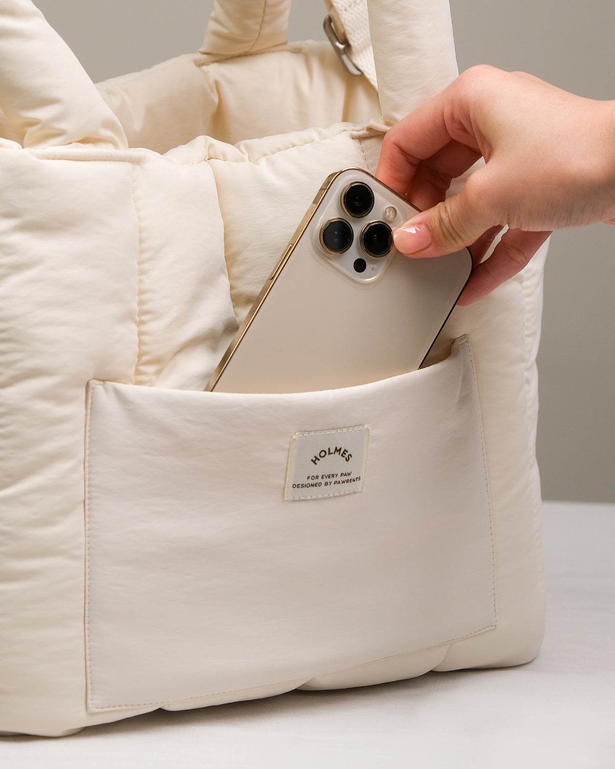 Little Home Voyager - Pet Carrier Bag in Cream