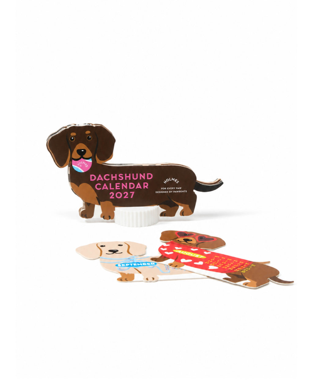 2027 Dachshund Desk Calendar