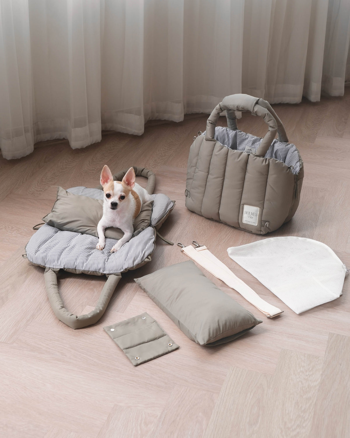 Little Holmes Voyager - Pet Carrier Bag in Olive Green
